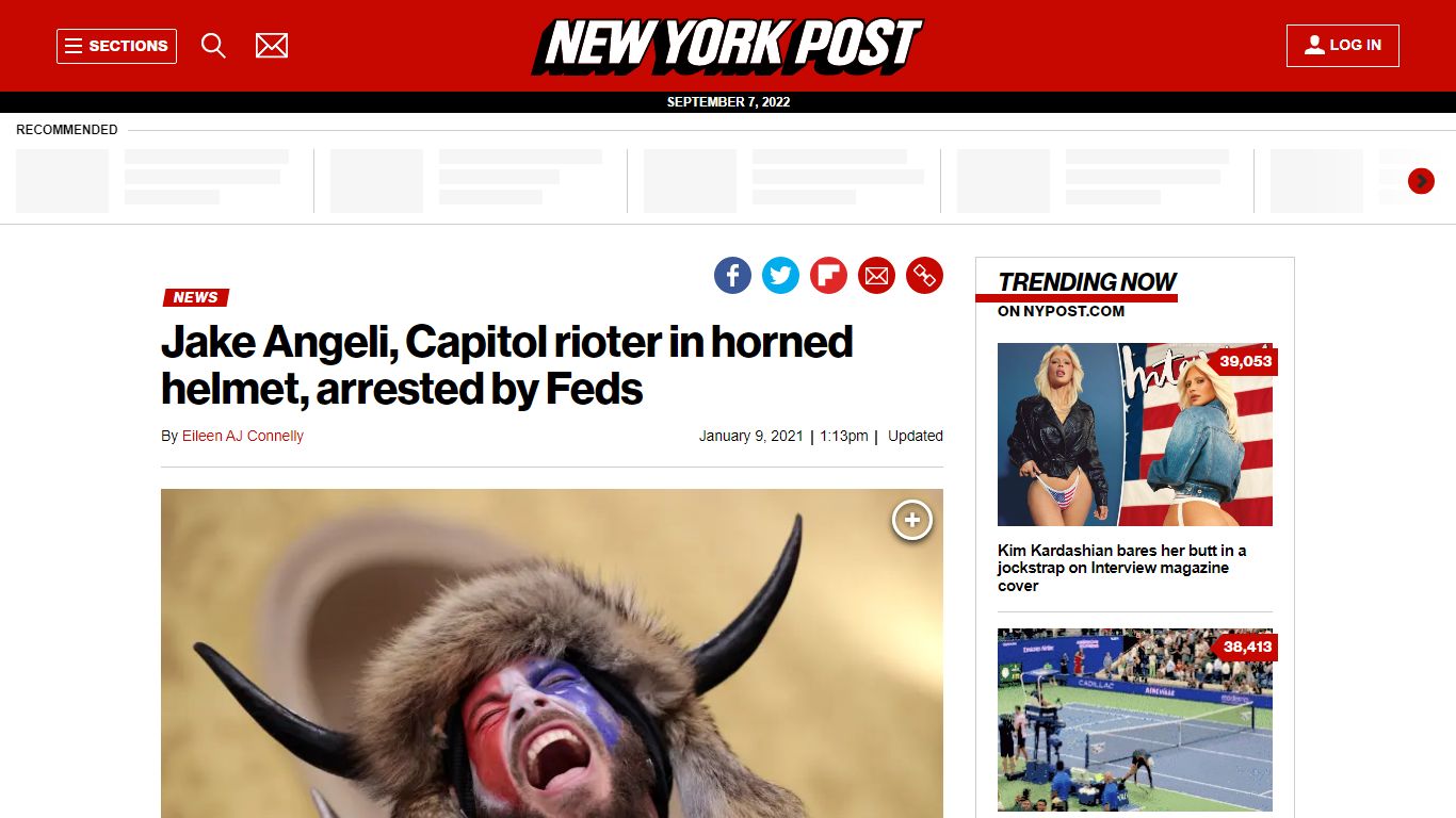 Jake Angeli, Capitol rioter in horned helmet, arrested by Feds