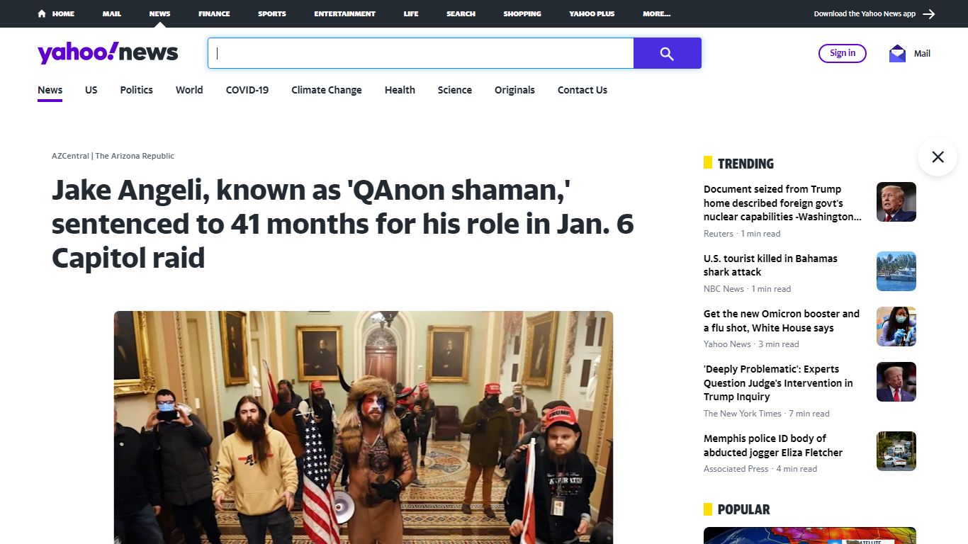 Jake Angeli, known as 'QAnon shaman,' sentenced to 41 months for his ...